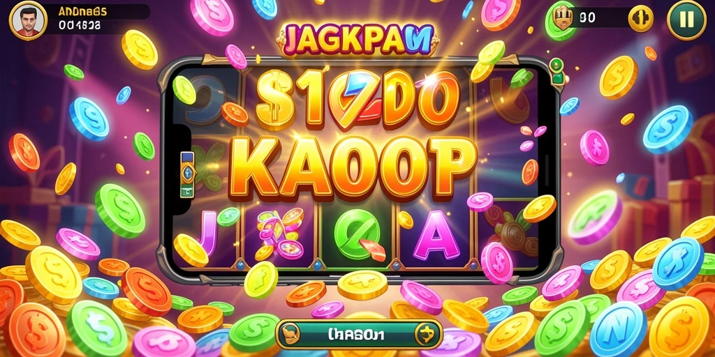 Tampilan permainan slot yang menarik dan berwarna.