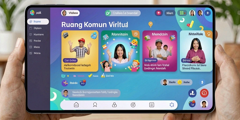 Tampilan dashboard utama yang menarik dan user-friendly.