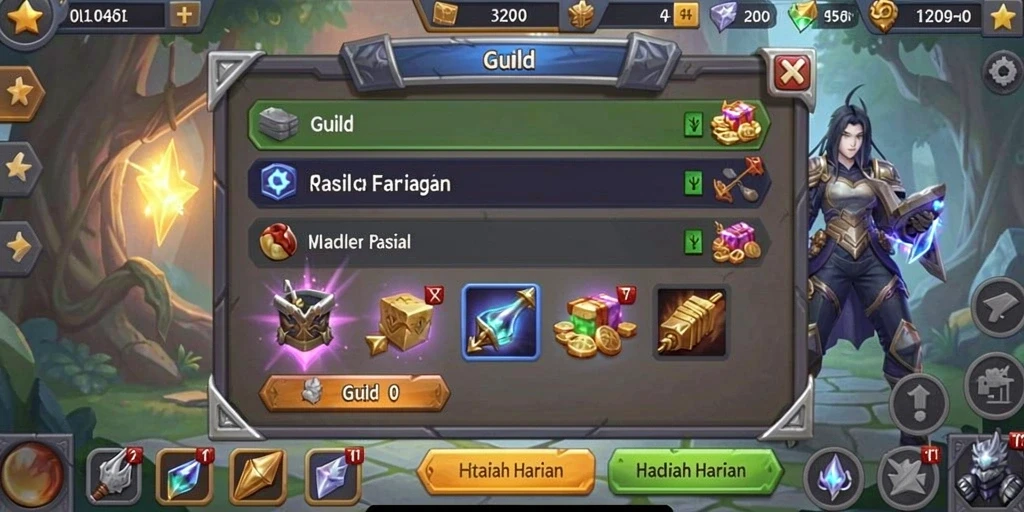 Tampilan menu utama yang menarik.